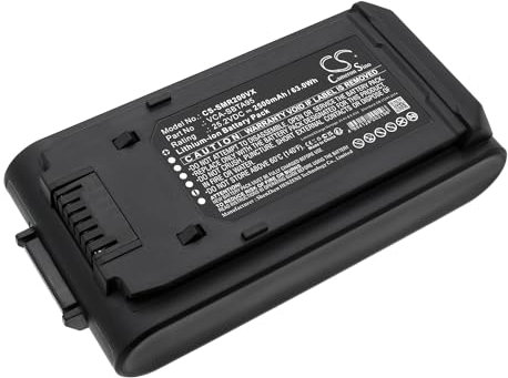 TECHTEK Batterie 2500mAh Compatible avec [Samsung] Bespoke Jet, Bespoke Jet AI, Bespoke Complete, VS20A95843W/SH, VS20A95843W/WA, VS20A95923B/AA, VS20A95923N/AA, VS20A95923W/AA, VS20A95943N/SH, VS20A