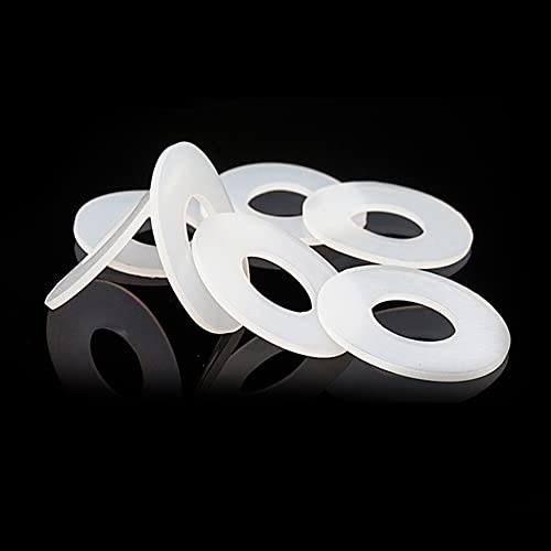 Rondelle en silicone Rondelles d'étanchéité en Silicone blanc de qualité alimentaire, joints plats caoutchouc, bague épaisse 2mm, 10 pièces(14x8x2mm)