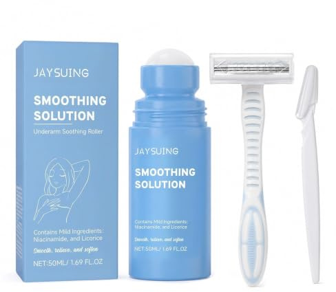 Smoothing Solution Ingrown Hair Treatment Roll On | 50 ml Roll-On Post-Depilatorio Suavizante Para Axilas,Solución Suavizante para Cabello Encarnado