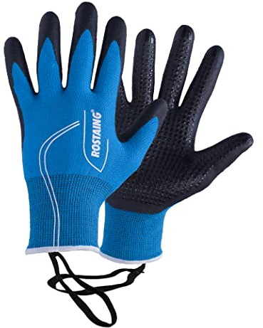 ROSTAING Handschuhe CANADA - Ein Paar taktile Arbeitshandschuhe - Für Präzisionsarbeiten in kühlen Umgebungen - Handschuhe für abrasive Arbeiten und Materialhandhabung - Dünne, warme Handschuhe - Blau