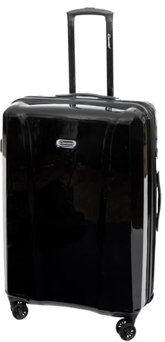 Bowatex Reisekoffer groß 74 cm auf 4 Rädern Koffer Trolley Schwarz von Cavalet