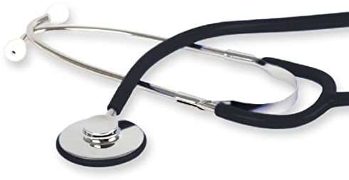 GIMA Fonendo WAN adultos, línea clásica con pabellón de aleación cromado, sin látex, negro, 32569