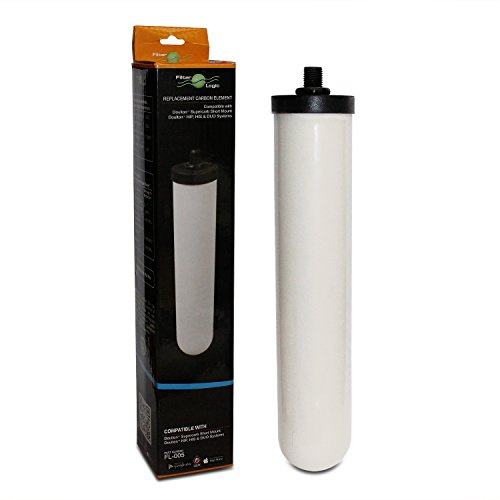FilterLogic FL-005 Water Filter Candle Compatible with Doulton Supercarb Sterasyl Ceramic - Short Mount Water Filter fits Doulton Hip, HIS & Duo Systems