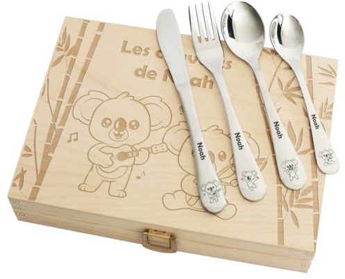 Amikado Coffret Couverts pour Enfant personnalisés (Koala)…