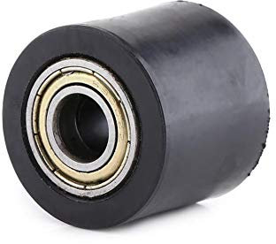 rouleau de chaîne de moto de 10 mm, guide de roue de tendeur de glissière de rouleau de chaîne d'entraînement de 10 mm pour vélo de rue moto ATV (noir)