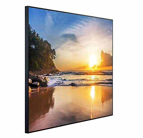 Ecowelle Infrarotheizung mit Bild | 750 Watt | 60x120 cm | Infrarot Heizung| | Made in Germany| d 46 Sommerstrand