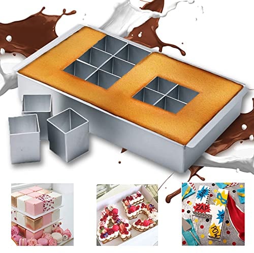 Cuisson de Grandes Lettres Antiadhésives,Moule à Gâteau Rectangulaire en Aluminium,Gâteau aux Chiffres et aux Lettres,Moule à Gâteau à Chiffres Lettres