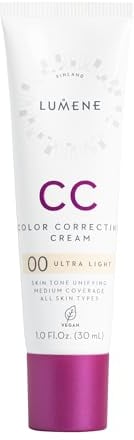 LUMENE CC Cream Color Correcting Creme mit SPF 20 & Mittlerer Deckkraft Für alle Hauttypen, Vegan 30 ml Ultra Light