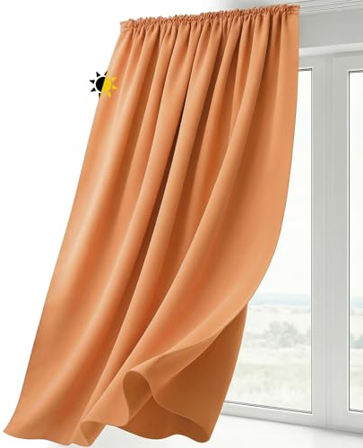 BEAUTEX Verdunklungsvorhang 300x245 Terra Kräuselband Blickdicht | lichtmindernd, wärmeisolierend, pflegeleicht, waschbar, für Schiene geeignet, viele Farben und Größen