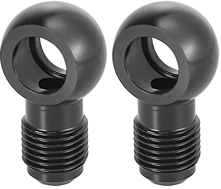 X AUTOHAUX 2pcs 12mm Carburant Banjo Raccord 6AN Carburant Ligne Adaptateur Connecteur pour Voiture 9/16-18 Filetage