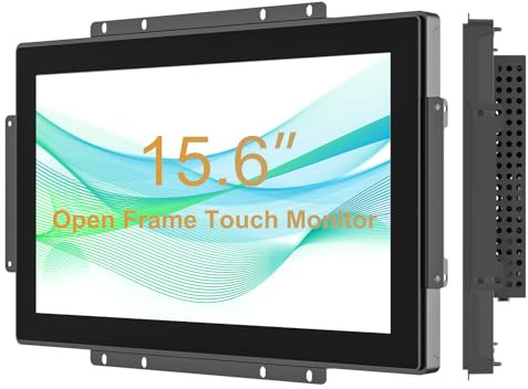 Senisway 15.6 Inch Open Frame Touchmonitor Surface is IP65 Waterproof 1920 x 1080 @ 60Hz TFT LCD IK08 Industrial Open Frame Monitor 10 Finger Capacitive Touch