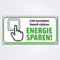 Hinweisschild rechteckig LICHT AUS - ENERGIE SPAREN! 20 x 10 cm | Hinweisschild aus Alu-Dibond Licht ausschalten Umwelt schonen | für Innen- und Außenbereich