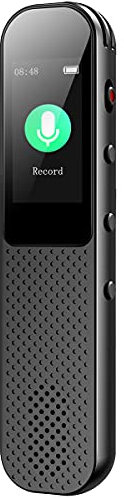 Delgeo Digital Voice Recorder,64G Dictaphone with MP3 Player and HD Microphones,512K/1536K/3072K,for Professional Recording,Portable Digital Recorder for Meeting,Interview, Speech&Teaching