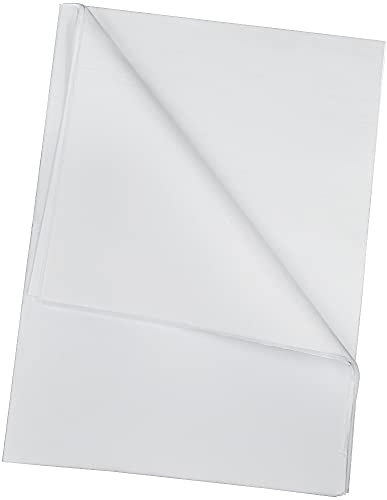 ADQUATOR 50 Stück 50 × 35 cm weißes Seidenpapier, Geschenkpapier, Großpackung für DIY-Geschenk, Hochzeit, Geburtstag, DIY-Weihnachtsdekorationen