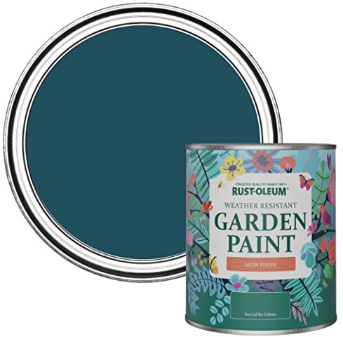 Rust-Oleum Blue Mould-Resistant Garden Paint In Satin Finish - Commodore Blue 750ml