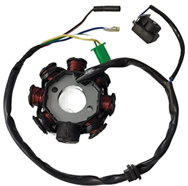 Lichtmaschine Stator 157QMJ 1P57QMJ 8-poliger 5-Draht-Gleichstrom-Magnetzünder Für 4-Takt-Roller, Moped, ATV, Go-Kart, Für GY6 125 GY6 150 Cc 152QMI
