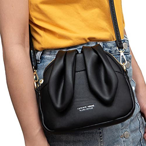 JINGLING Tasche mit Hasenohr,Niedliche Hasenohren Schultertasche aus PU-Leder | Bunny Ear Umhängetasche Messenger Bag Rabbit Bag für Mädchengeschenke