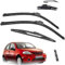 Limpiaparabrisas Delantero Trasero del Coche Limpiaparabrisas Escobillas Cepillos Cortador Accesorios para Citroen C3 MK1 2002 2003 2004 2005 2006 2007 2008 2009 24 18 14