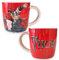 Caribou Living Marvel Thor God of Thunder Red Porcelain Mugs Cups 380ml for Hot Drinks Tea Coffee Hot Chocolate - 2 Mugs