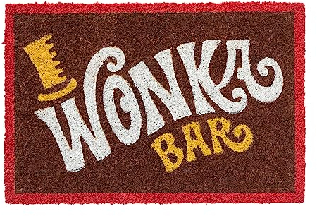 Grupo Erik Willy Wonka Door Mat | 15.7 x 23.6 Inches - 40 x 60 cm | Coco Coir Indoor & Outdoor Mat | House and Home Decor Gifts