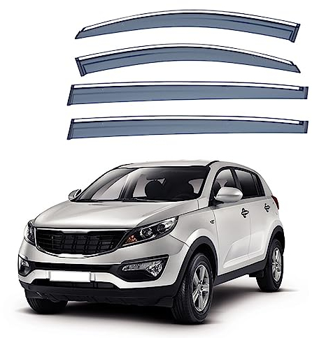 BROleo 4 Stück Auto Autofenster Windabweiser für Kia Sportage R MK3-SL 2011-2017, Regenabweiser Wasserdicht Schatten Deflektoren Auto Zubehör