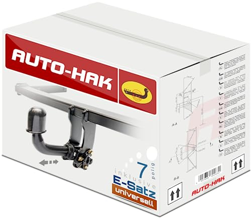 AUTO-HAK NEU Anhängerkupplung AHK abnehmbar horizontal kompatibel mit Volkswagen Golf IV Fließheck 3/5 Türer 08.1997-10.2003 mit 7-polig Universal-Elektrosatz/E-Satz