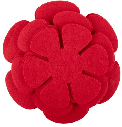 Oniissy Protezioni antiaderenti per pentole presine, 12 pezzi, feltrini per pentole, antigraffio, antiaderenti, divisori per pentole da cucina, padelle e pentole, colore: rosso