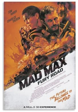 Filmposter Mad Max Fury Road, 1 Poster, Kunstdruck, Wand-Foto, Malposter zum Aufhängen, Familiendekoration, 50 x 75 cm