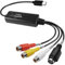 Voragrl 1 PCS RCA AV to USB C Converter Video Capture Card Adapter 1 Channel AV NTSC PAL Video S Video/Composite to USB Converter