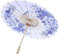 Aramox Paraguas, Paraguas Hecho a Mano para Mujer, Paraguas de Baile Clásico Chino a Prueba de Viento (Chinoiserie Azul)