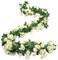AVFORA 1 Piece 5.9 Foot False Rose Vine Artificial Flower Hanging Rose Ring Home Hotel Office Wedding Party Garden Arts and Crafts Decoration Red Rose Vine Artificial Flowers Bottle