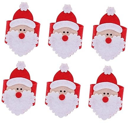 PRETYZOOM 8st Serviette Schnalle Weihnachtsmann Serviettenring Weihnachtsmann Serviettenhalter Weihnachten Serviettenhalter Schnallenhalter Rot Einstellen
