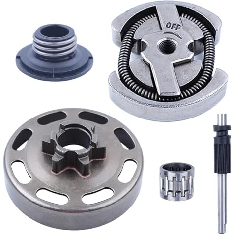 Mtanlo Tamburo Frizione (3/8 6 Denti) Kit per Husqvarna 435 135 137 140 E-Seris Motosega Ricambio Parte 578257101 5778745-01,con Cuscinetto a Aghi Ingranaggio a Vite Senza Fine