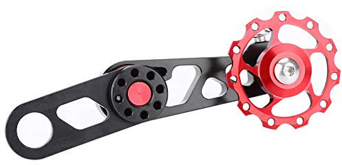 Single-Speed-Fahrradkettenversteller, Leichte Aluminiumlegierung mit Feder für Falträder
