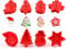 GWHOLE Christmas Cookie Cutter Set,4 PCS Plastic Christmas Biscuit Cutters Christmas Tree Santa Claus Snowflake Snowman Shape Cookie Cutter for Christmas Baking