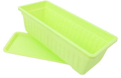 BESPORTBLE 2juegos Jardineras Rectangulares para Ventana Maceteros Largos para Plantas Contenedor para Flores Accesorios De Jardinería