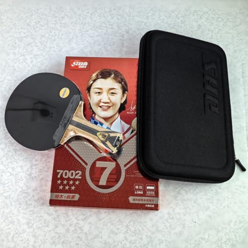 kepitc Tischtennisschläger 4-9 Sterne, Tischtennisschläger mit DHS Sticky ITTF Aproved Hurricane 3/8 Gummi, Ping Pong Schläger mit Tasche oder Tasche, für alle Niveaus (H7002-FL)
