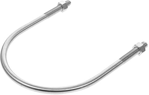 HOMOCONO U-Bolzen bügelbolzen U-Schraubenschelle Baumhaus-Befestigungsschraube du schraubst Zugbolzen Bootsanhänger u Schrauben mit Muttern u Schraube für Hardware Rostfreier Stahl Silver