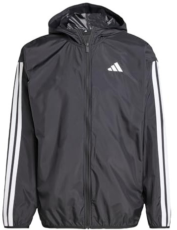 adidas Men's Coupe-Vent 3 Bandes Essentials, Black/White, 3XL