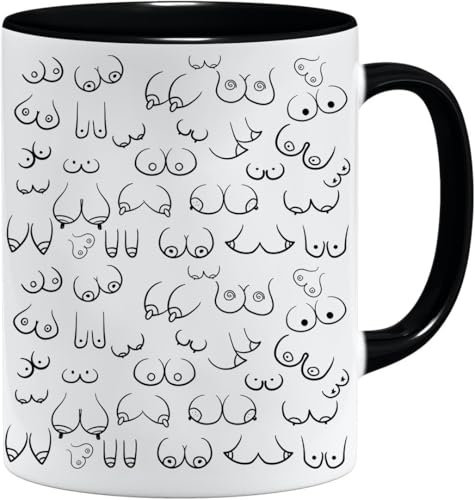 Lustige Tasse Boobs und Penis | Witzige Geschenke für Männer | Perverse Tasse mit Spruch