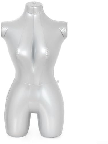 Gdfnmogo Aufblasbare Schaufensterpuppe, 84 cm Höhe, Frauenkörper, aufblasbare Schaufensterpuppe, Modischer Schnuller, Torso-Modell für Frauen, Kleid, Schmuck-Display