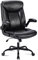 MZLEE Ergonomic Executive Office Chair Swivel Work Chair Computer Desk Chair with Flip-up Armrest, Adjustable Height (Black)