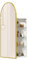 KEEPREAPER Badezimmerschrank mit Spiegel,Badschrank hängend mit 3 Glas Einlegeböden, Wandschrank für Badezimmer modern,40x12x80cm (Golden-B)
