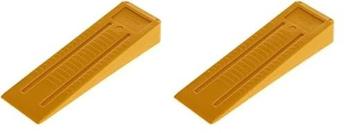 OCHSENKOPF Kunststoff-Fällkeil, Schlagfest und Kältebeständig, KWF-Profi Qualität, Hubhöhe 40 mm, Labrador (Packung mit 2)