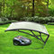 Garage pour tondeuse robot à gazon,avec Toit Rigide,100 x 78 x 50 cm,pour jardin,résistant aux intempéries et protection UV,avec pieds en métal,Anti-Soleil,Facile à Installer (Transparent)