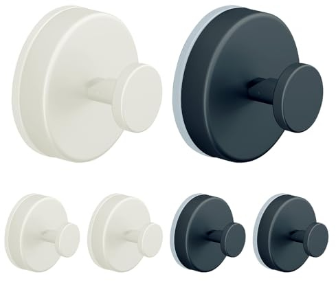 ONEBO 6 Piezas Ganchos de Succión, Ganchos Autoadhesivos, Ganchos de Ventosa al Vacío, para puerta principal, ventana, cristal, paño de cocina, utensilios de lufa