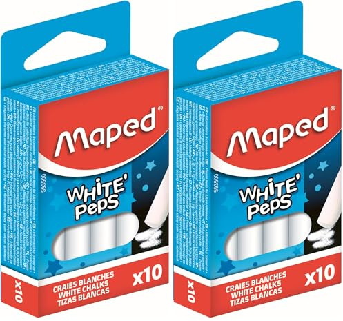 Maped M593500 - Kreide Peps, 20er Packung, rund, weiß