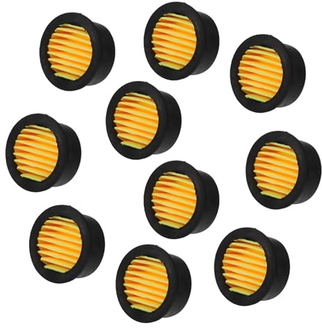 Gummi Luftkompressor Filtereinsatz 10 Stück Ersatzteile für Generatoren | Ansaugfilterelemente für Kompressor, Geräuschdämpfung und Effizienz, Gummimaterial, Wartungsteile