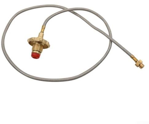Gaszylinder-Adapterkabel für den Außenbereich, Kupfer-Verlängerungsschlauchverbinder für Flüssiggastank, sichere auslaufsichere Armatur für Camping-Grill (C)