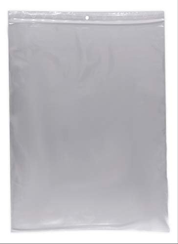 1000 sachets à fermeture zip format 300 x 400 mm 30 x 40 cm pochette zip qualité alimentaire aux normes CEE 50 microns grand sachet congélation sac emballage solide recyclable avec trou de suspension
